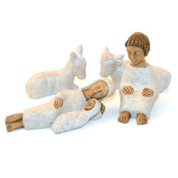Crèche Soeurs de Bethleem - Nativité 5 santons