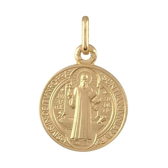 Médaille Saint Benoit - plaqué or