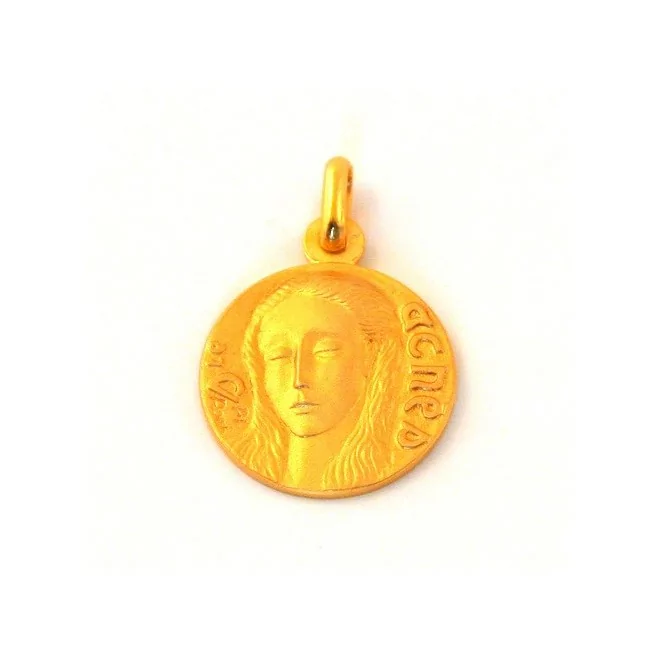 Médaille Sainte Agnès - plaqué or