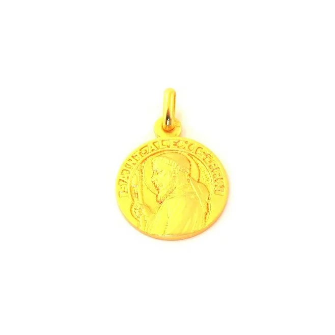 Médaille Saint Alexis - plaqué or
