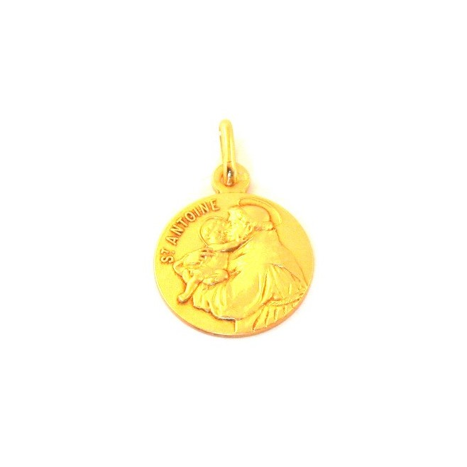 Médaille Saint Antoine - plaqué or