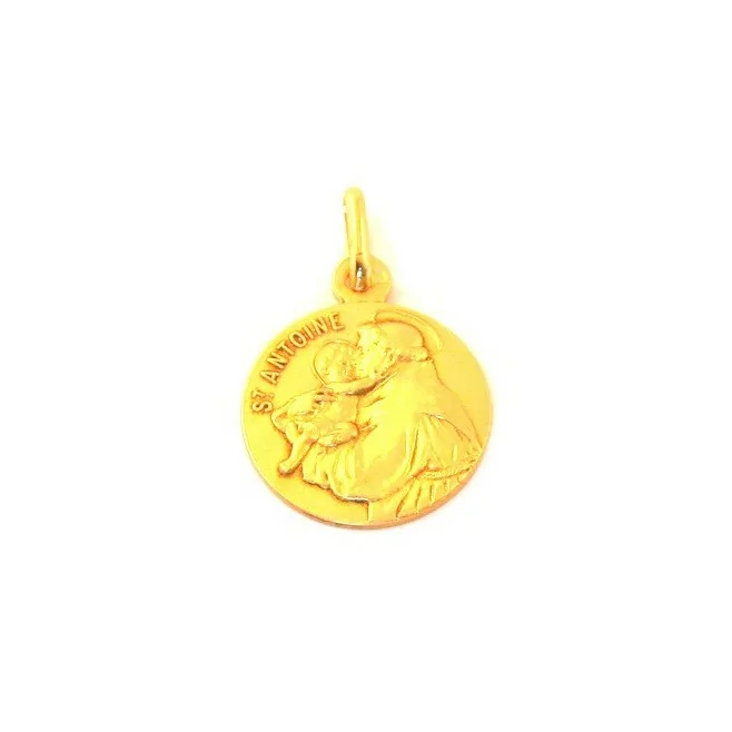 Médaille Saint Antoine - plaqué or