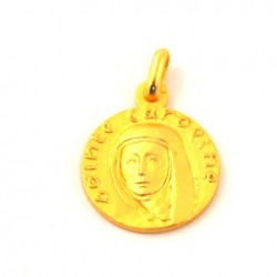 Médaille Sainte Caroline - plaqué or