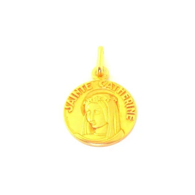 Médaille Sainte Catherine - plaqué or
