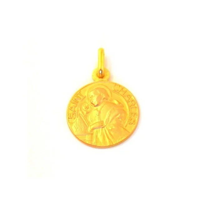 Médaille Saint Charles - plaqué or