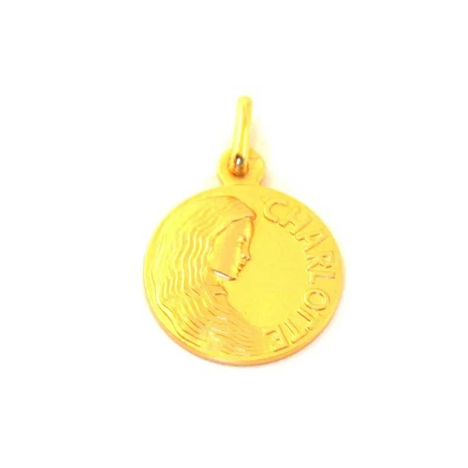Médaille Sainte Charlotte - plaqué or