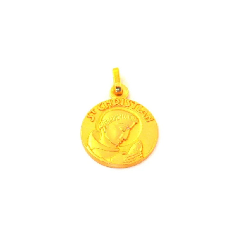 Médaille Saint Christian - plaqué or