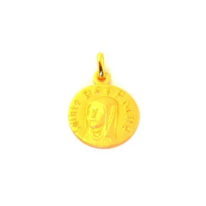 Médaille Sainte Delphine - plaqué or