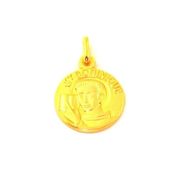Médaille Saint Dominique - plaqué or