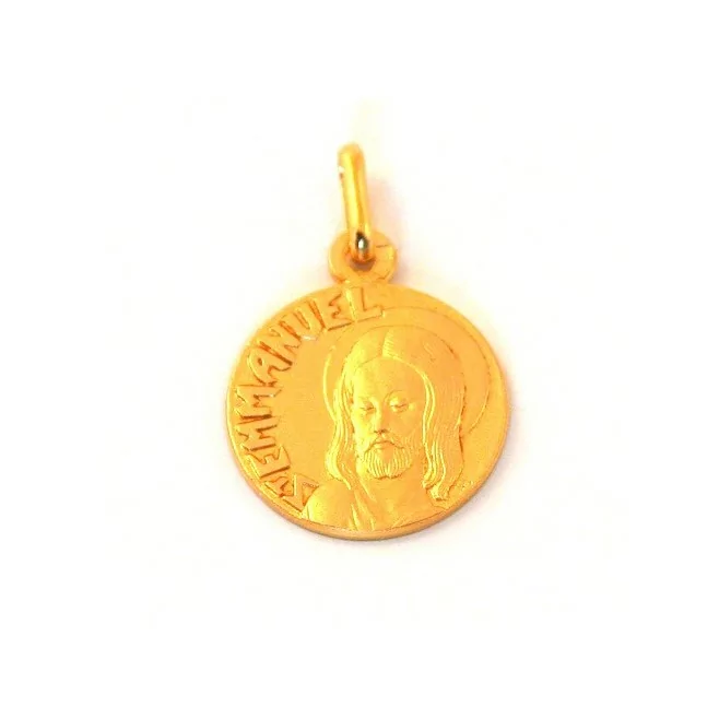 Médaille Saint Emmanuel - plaqué or