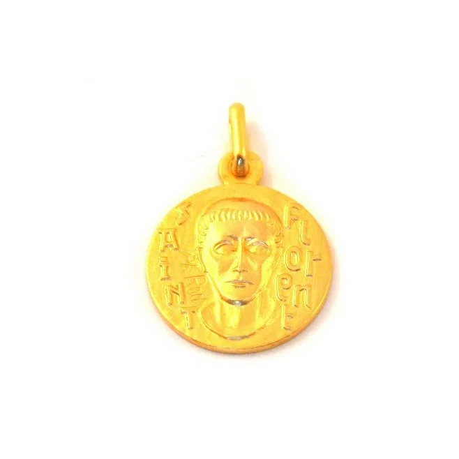 Médaille Saint Florent - plaqué or