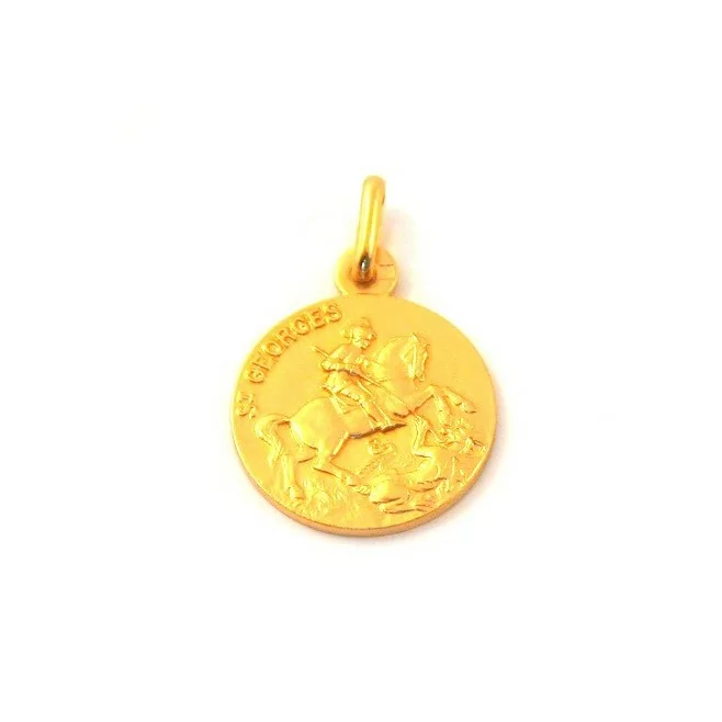 Médaille Saint Georges - plaqué or