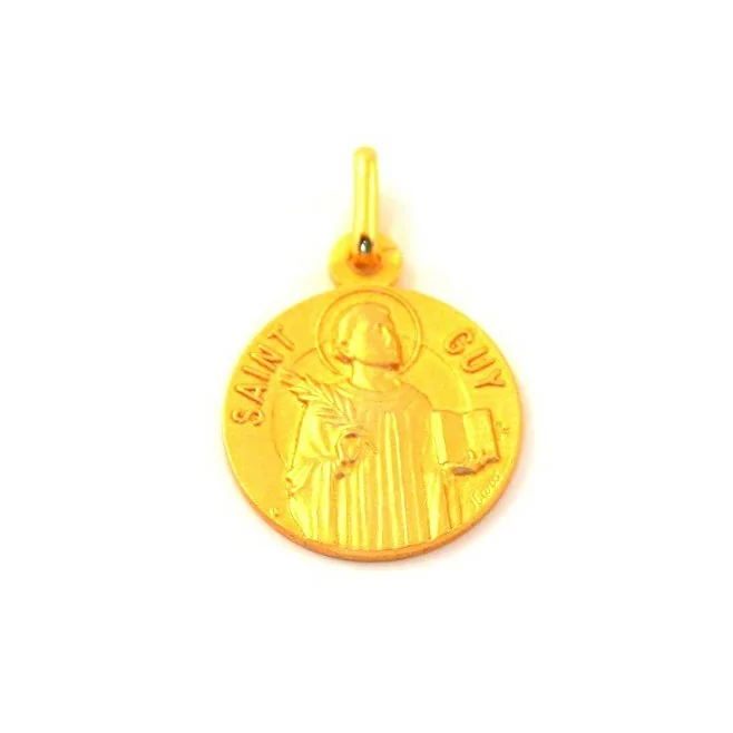 Médaille Saint Guy - plaqué or