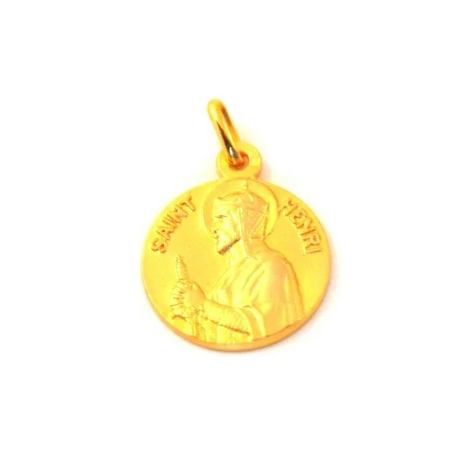 Médaille Saint Henri - plaqué or