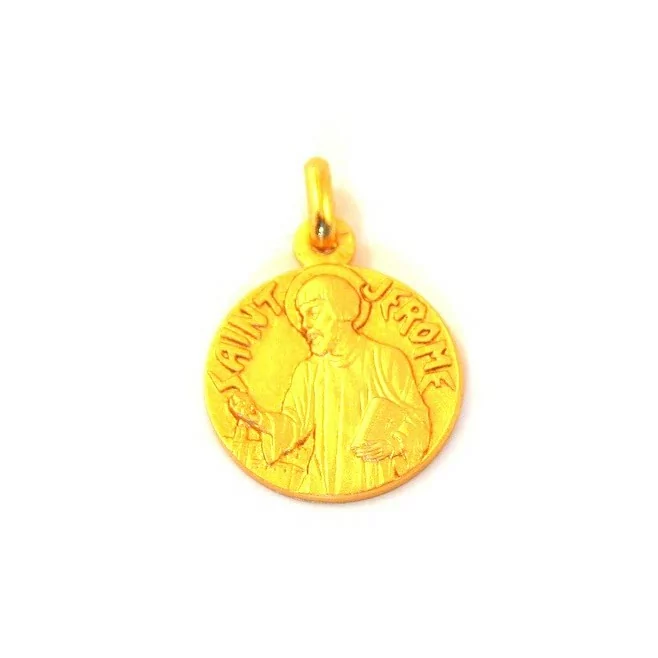 Médaille Saint Jérome - plaqué or