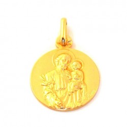 Médaille Saint Joseph - plaqué or