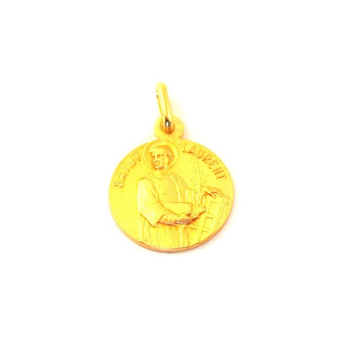 Médaille Saint Laurent - plaqué or