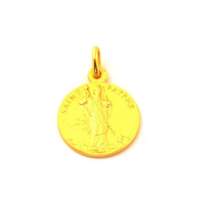 Médaille Saint Patrick - plaqué or