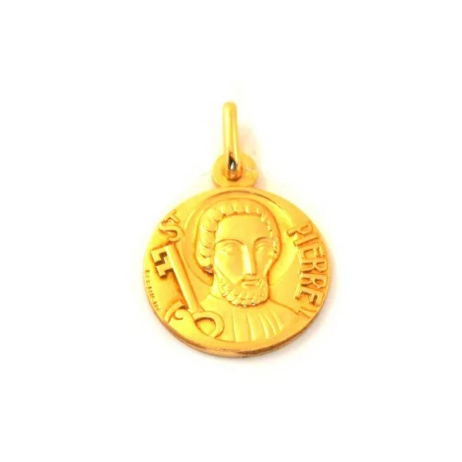Médaille Saint Pierre - plaqué or