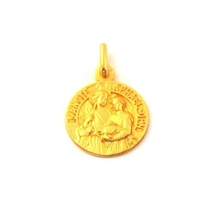 Médaille Saint Raphael - plaqué or