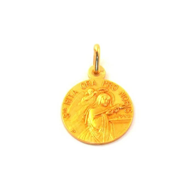 Médaille Sainte Rita - plaqué or