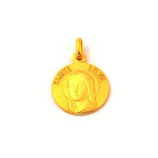 Médaille Sainte Sylvie - plaqué or