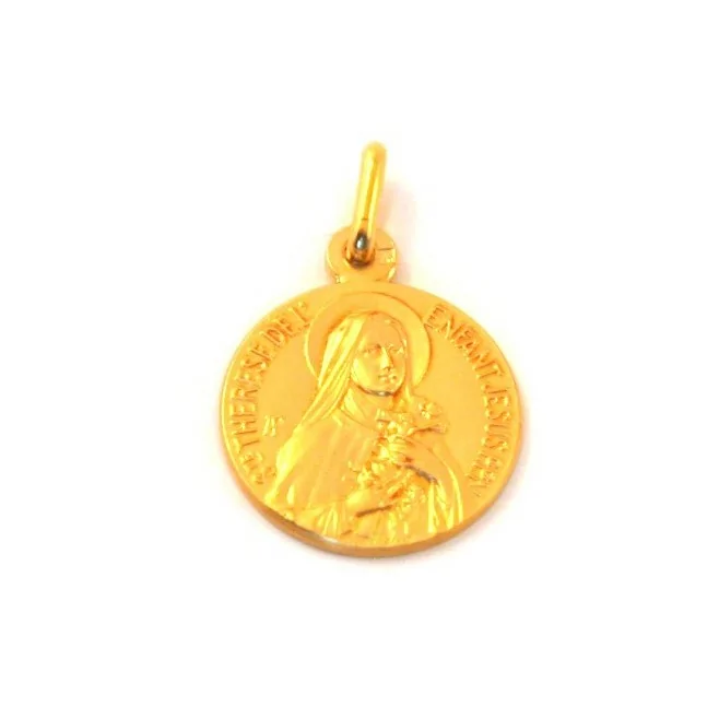 Médaille Sainte Thérèse - plaqué or