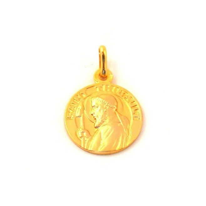 Médaille Saint Thibault - plaqué or