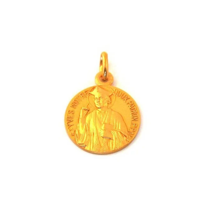 Médaille Saint Yves - plaqué or