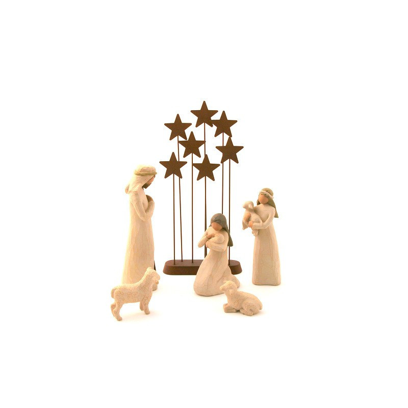 Crèche de Noël Willow Tree - Décor Etoiles