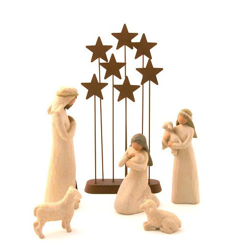 Crèche de Noël Willow Tree - Décor Etoiles