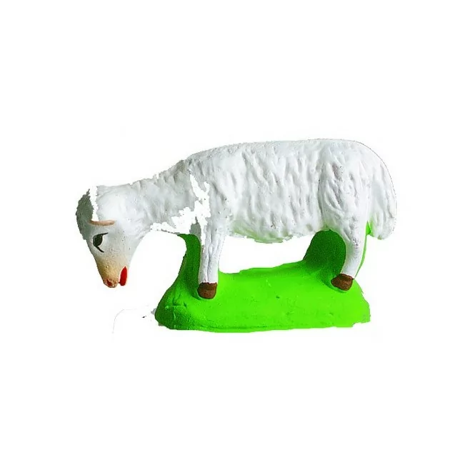 Mouton couché blanc - Santon Marcel Carbonel