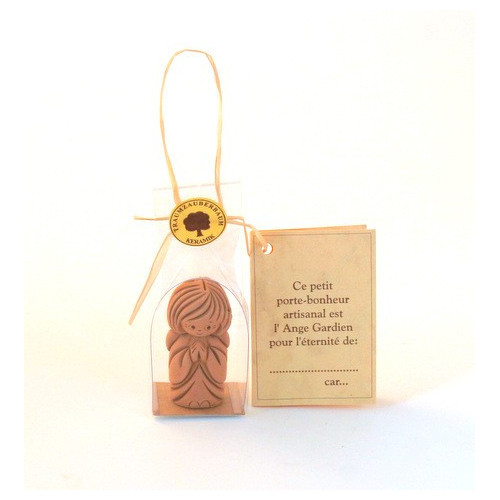 Petit ange gardien terre cuite - 8cm