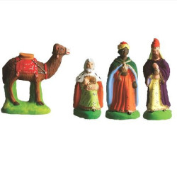 3 rois mages et un chameau - Santon Marcel Carbonel