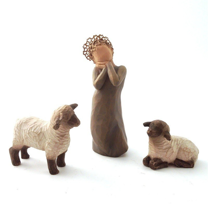 Crèche Willow Tree Petite bergère Comptoir Religieux
