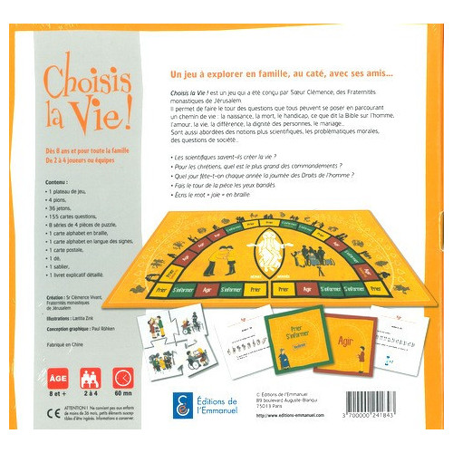 Jeu Choisis la Vie - Edition de l'Emmanuel