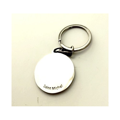Porte-clés St Benoit émaillé violet