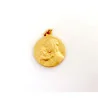 Médaille de baptême "Vierge à l'enfant" en Plaqué Or 