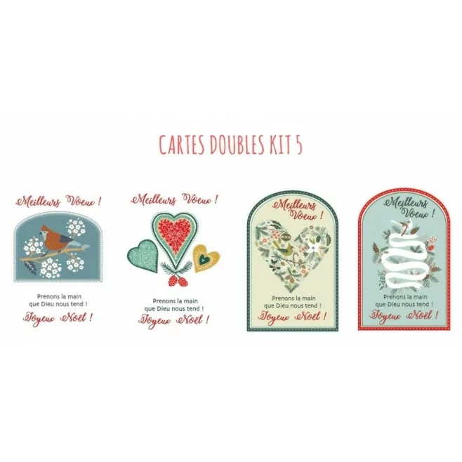 4 cartes doubles Noel - kit 5