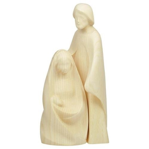 Statue moderne Sainte Famille en bois de frêne