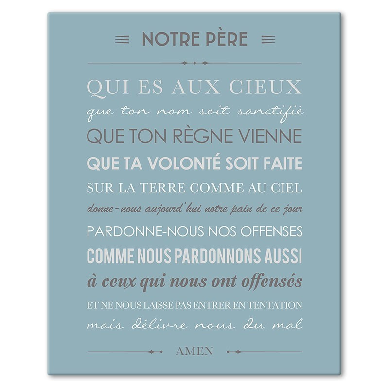 Cadeau de baptême : Cadre Déco "Notre Père"