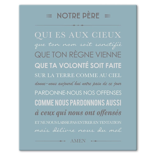 Cadeau de baptême : Cadre Déco "Notre Père"