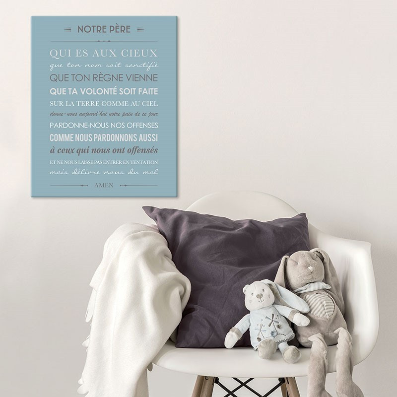 Cadeau de baptême : Cadre Déco "Notre Père"