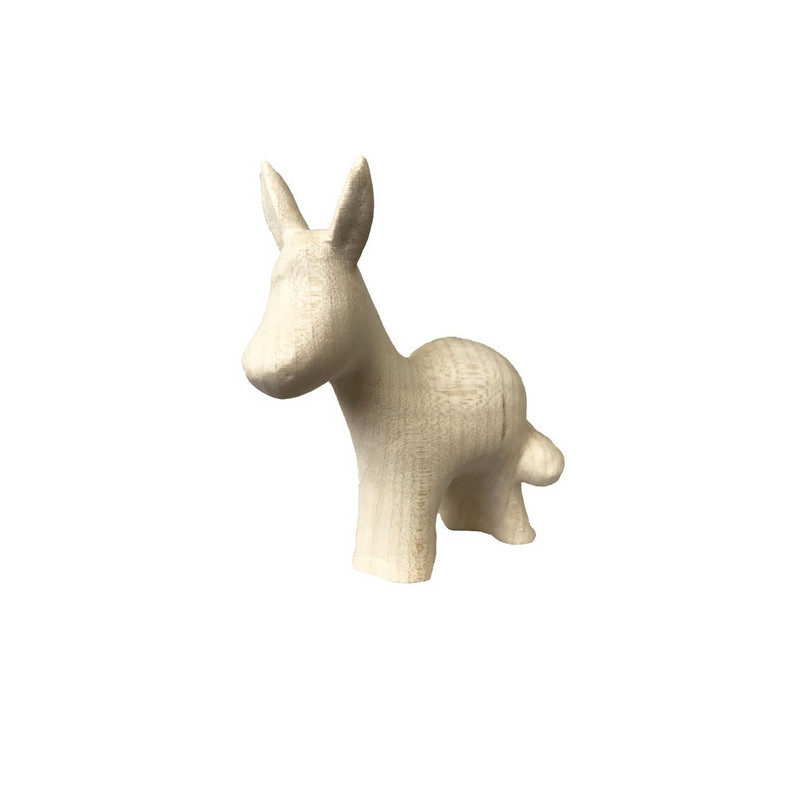 Crèche de Noël en bois naturel - Berger et animaux