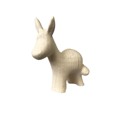 Crèche de Noël en bois naturel - Berger et animaux