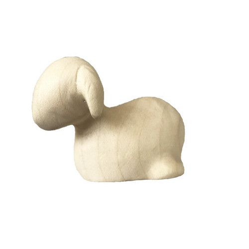 Crèche de Noël en bois naturel - Berger et animaux