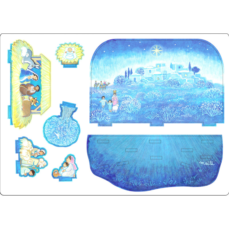 Crèche de Noël en bois Maite Roche - à assembler