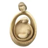 Statue moderne Sainte Famille bois décoré - 12cm