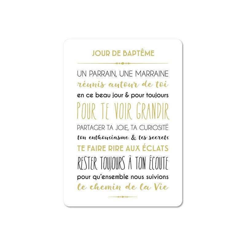 Carte "Jour de Baptême"
