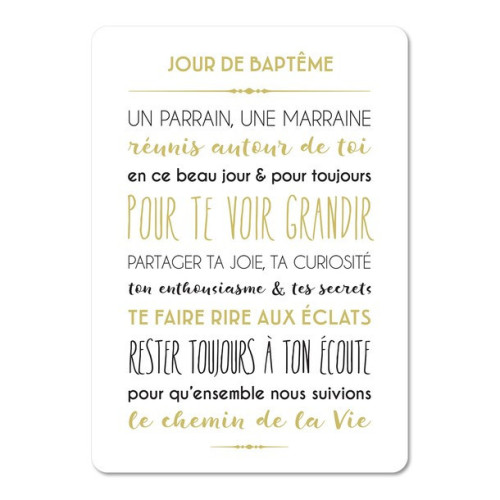 Carte "Jour de Baptême"